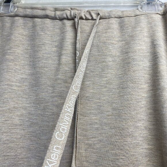 Calvin Klein Round Neck Drawstring Waist Sleeveless Dress Women Medium Beige - Picture 14 of 16